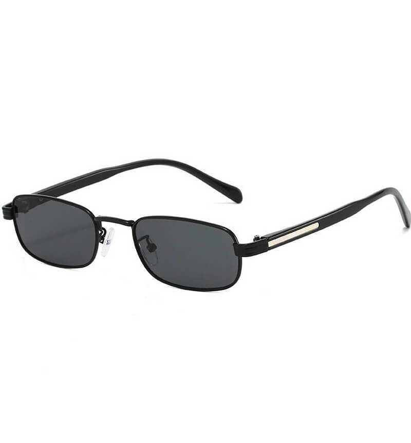 NURO Metal Square Sunglasses Small Rectangle Frame UV400 Shades