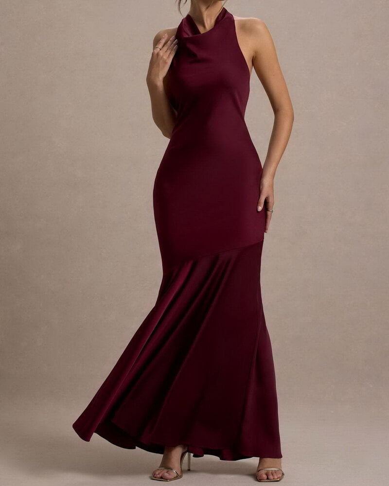 NURO Off Shoulder Mermaid Evening Gown Women's Elegant Backless Formal Dress