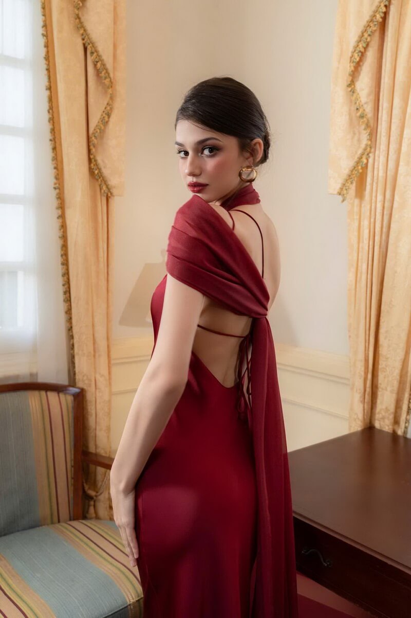 NURO Off Shoulder Mermaid Evening Gown Women's Elegant Halter Neck Maxi Dress