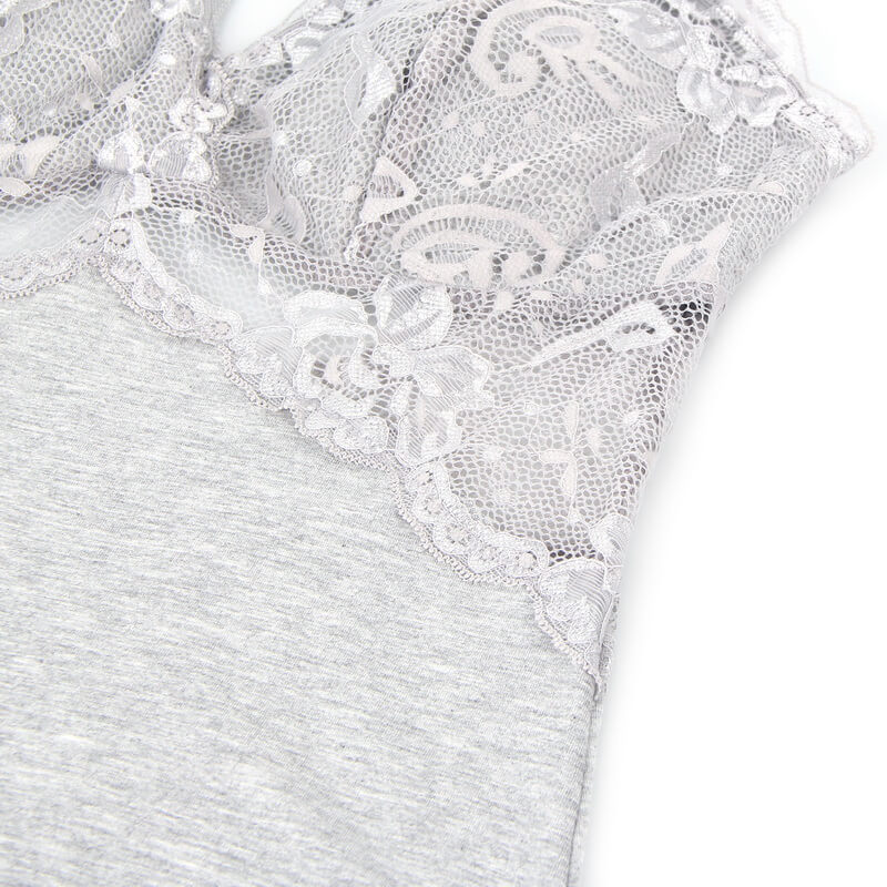 NURO Open-Back Lace Babydoll Nightgown