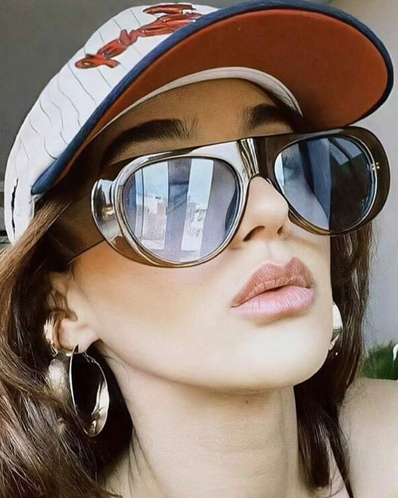 NURO Oversized Ellipse Sunglasses Jelly Color Frame UV400 Shades