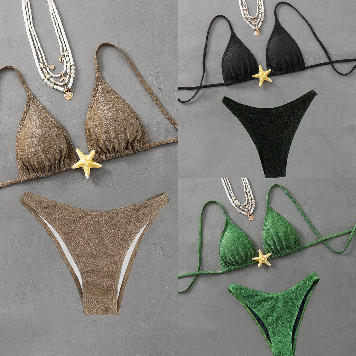 NURO Plus Size Colorblock Bikini Set Two Piece Swimwear