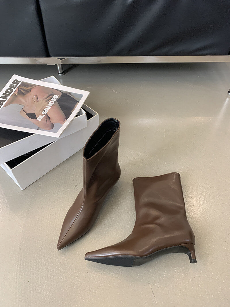 NURO Pointed Toe Kitten Heel Over The Knee Boots for Women and Men
