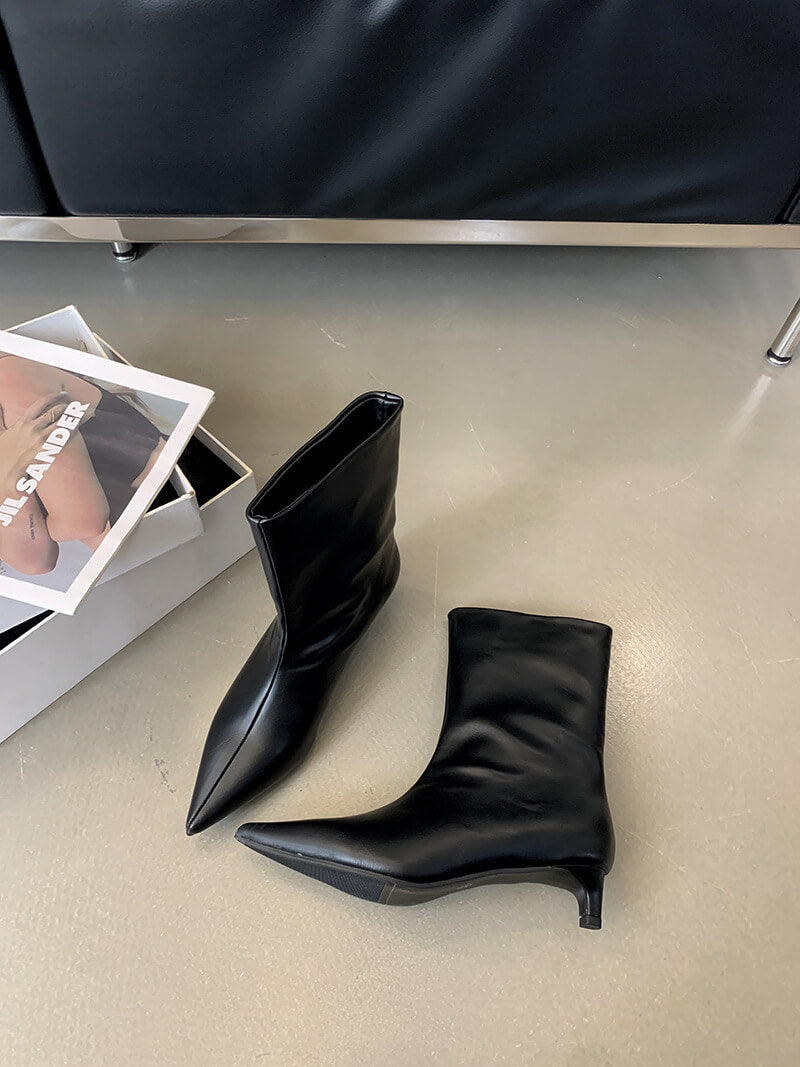 NURO Pointed Toe Kitten Heel Over The Knee Boots for Women and Men