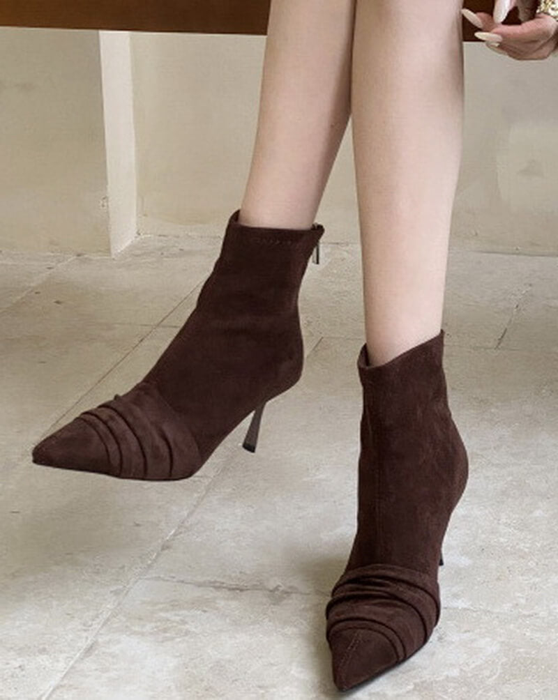 NURO Pointed Toe Stiletto Ankle Boots for Women
