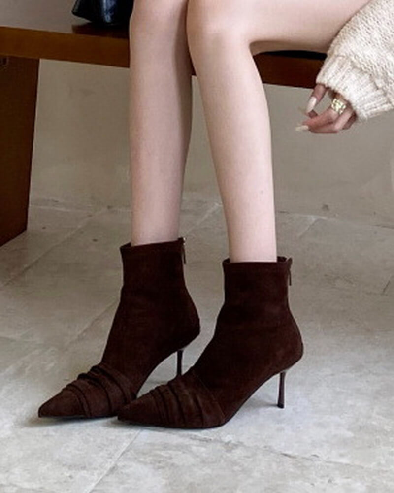 NURO Pointed Toe Stiletto Ankle Boots for Women