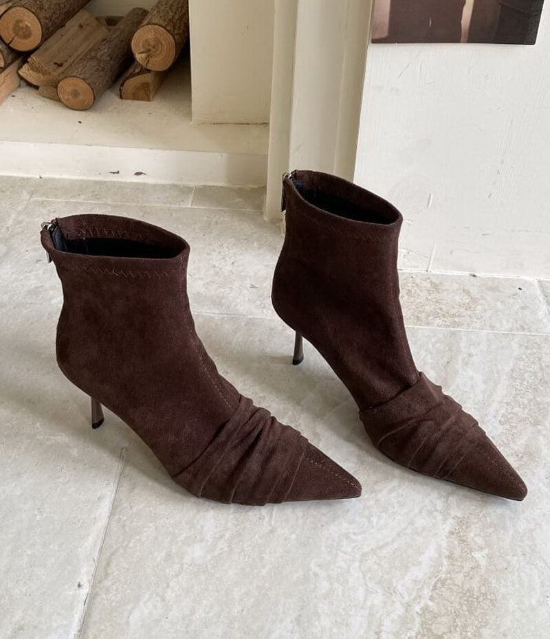 NURO Pointed Toe Stiletto Ankle Boots for Women