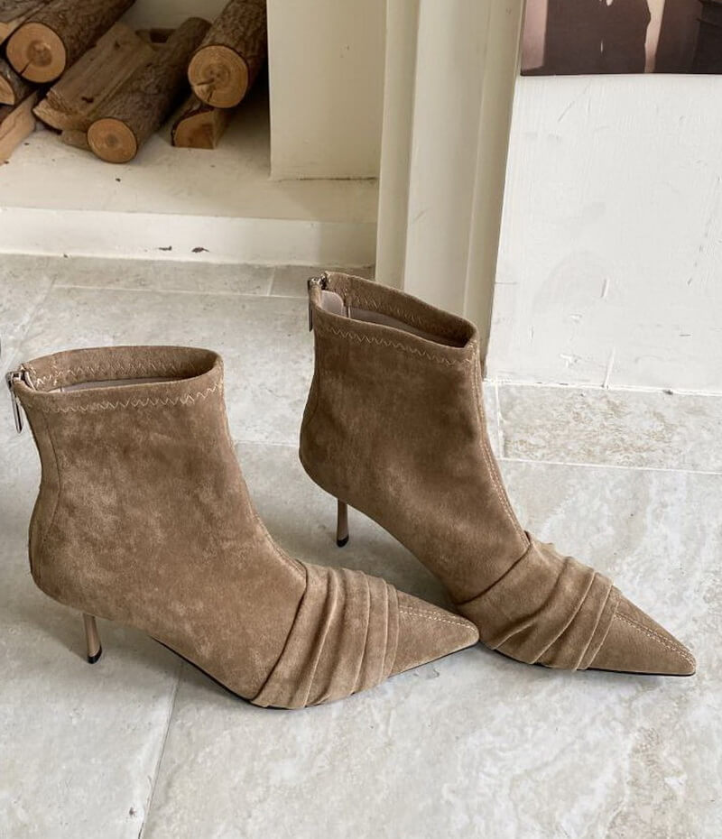 NURO Pointed Toe Stiletto Ankle Boots for Women