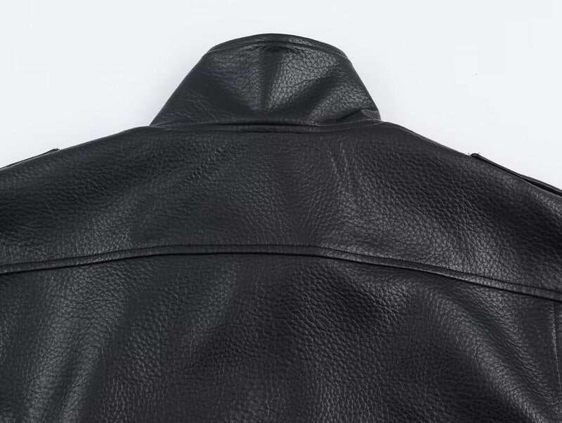 NURO Quilted Faux Leather Jacket for Women