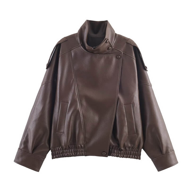 NURO Quilted Faux Leather Jacket for Women