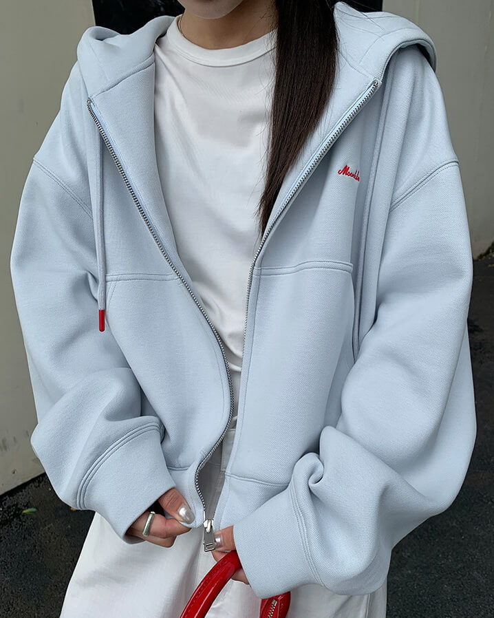NURO Raglan Sleeve Zip-Up Hoodie - Relaxed Cropped Casual Jacket