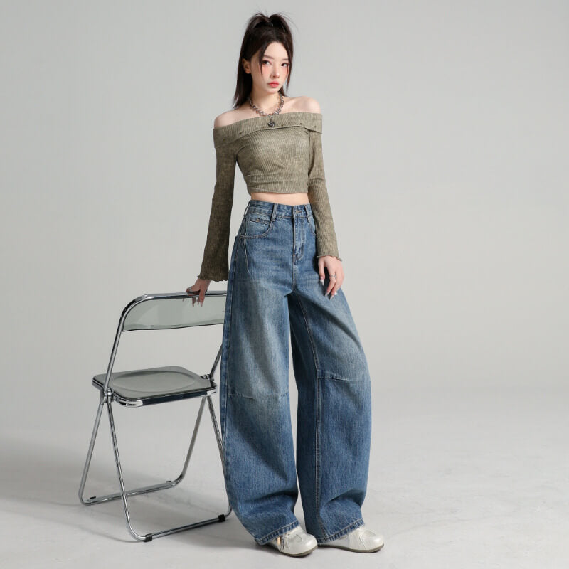 NURO Relaxed Curved Denim Pants