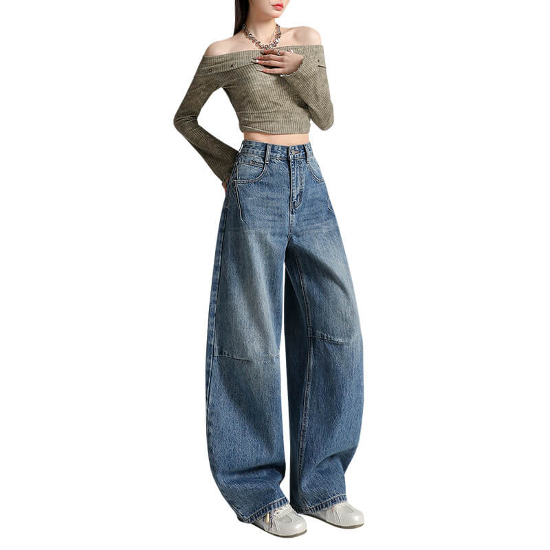 NURO Relaxed Curved Denim Pants