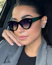 NURO Retro Cat-Eye Sunglasses Light Luxury Butterfly Frame Dual-Tone Temple