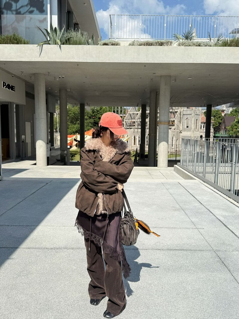 NURO Retro Faux Fur Collar Puffer Coat, Thickened Stand Collar Long Jacket with Non-Detachable Fur, Zipper Front Oversized Streetwear Parka