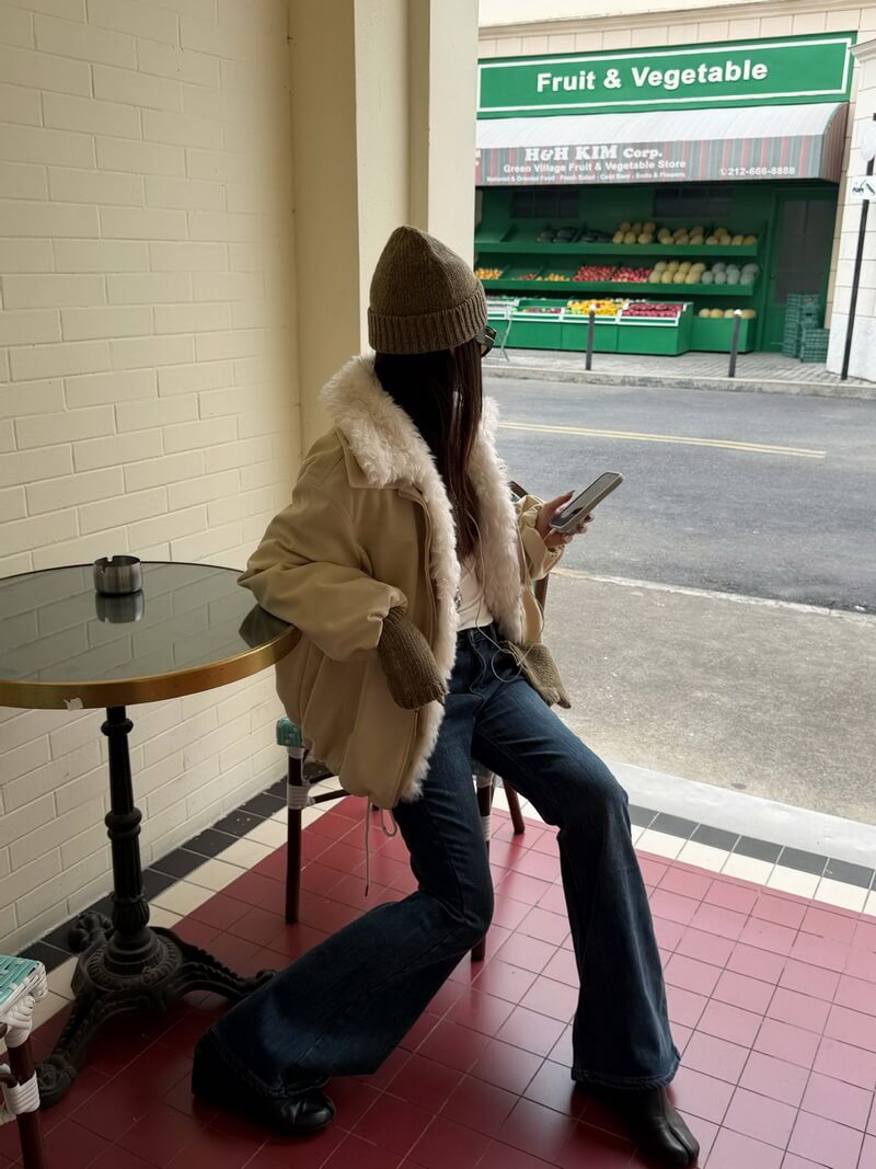 NURO Retro Faux Fur Collar Puffer Coat, Thickened Stand Collar Long Jacket with Non-Detachable Fur, Zipper Front Oversized Streetwear Parka