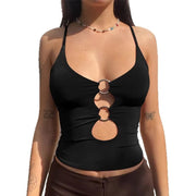 NURO Ribbed Knit Crop Top High Stretch Tank Camisole