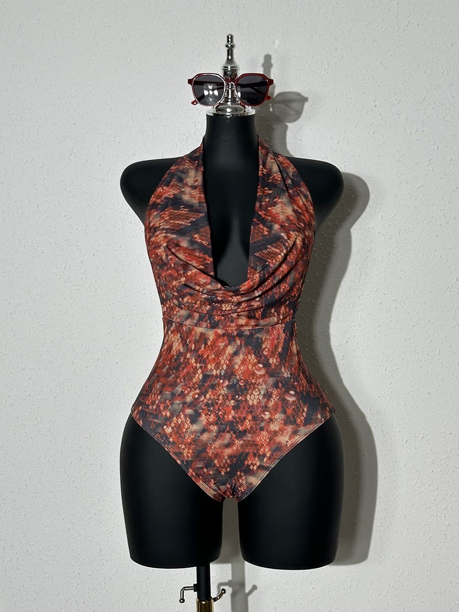 NURO Sexy backless bikini one-piece swimsuit
