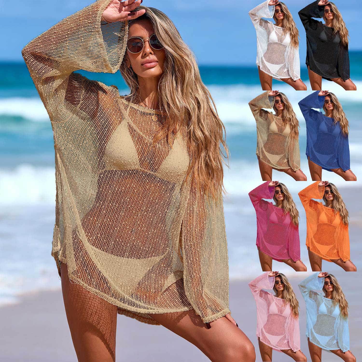 NURO Sheer Mesh Bikini Set with Beach Cover-Up Cardigan