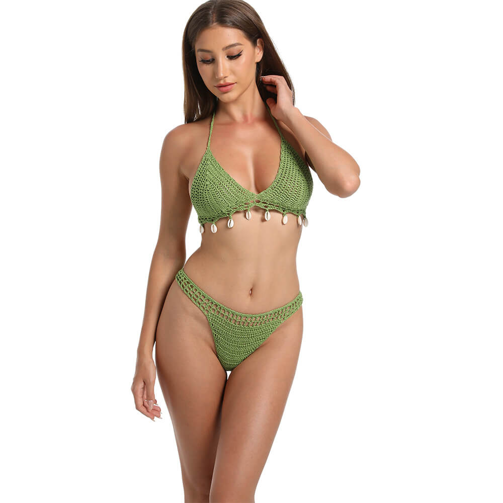 NURO Shell Crochet Bikini Set