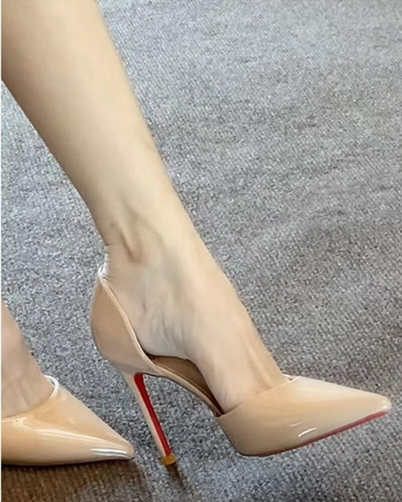 NURO Side-Cutout Stiletto High Heel Pump