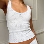 NURO Sleeveless Tank Top and Shorts Set Casual Lounge Set