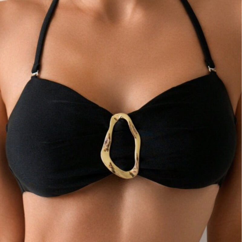 NURO Solid Color Bikini Set