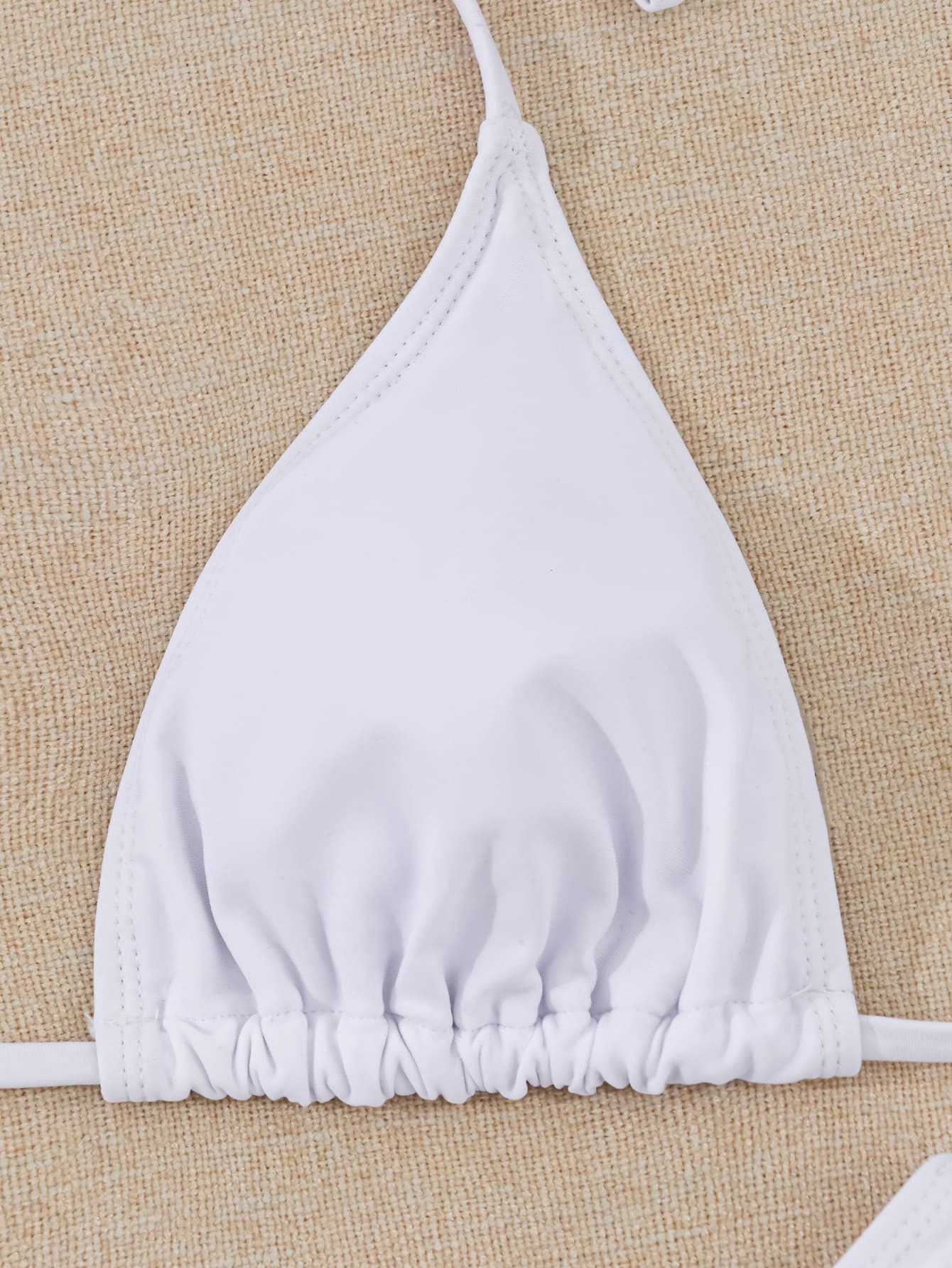 NURO Solid color halterneck strap three-piece beach casual swimwear