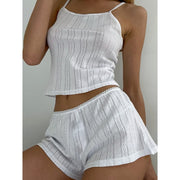 NURO Spaghetti Strap Camisole and Shorts Set Casual Lounge Set