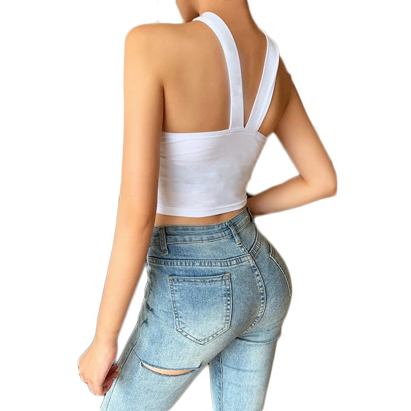 NURO Spaghetti Strap Crop Top High Stretch Camisole