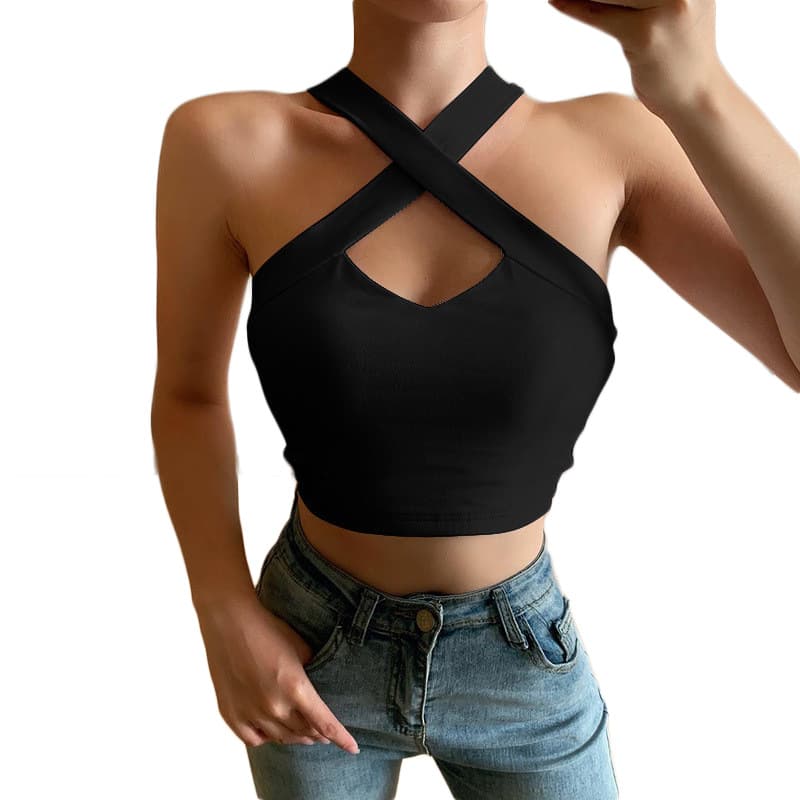 NURO Spaghetti Strap Crop Top High Stretch Camisole