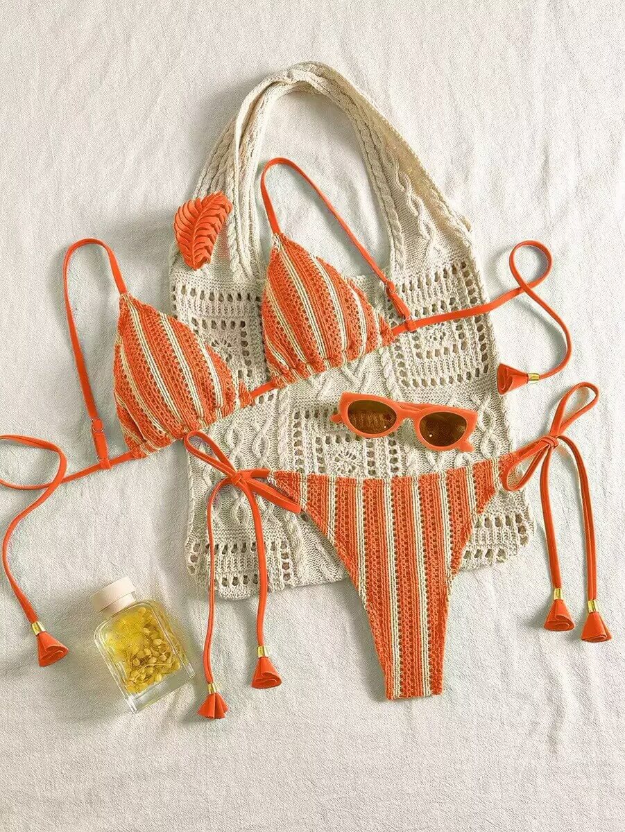 NURO Special fabric halter neck bikini suit