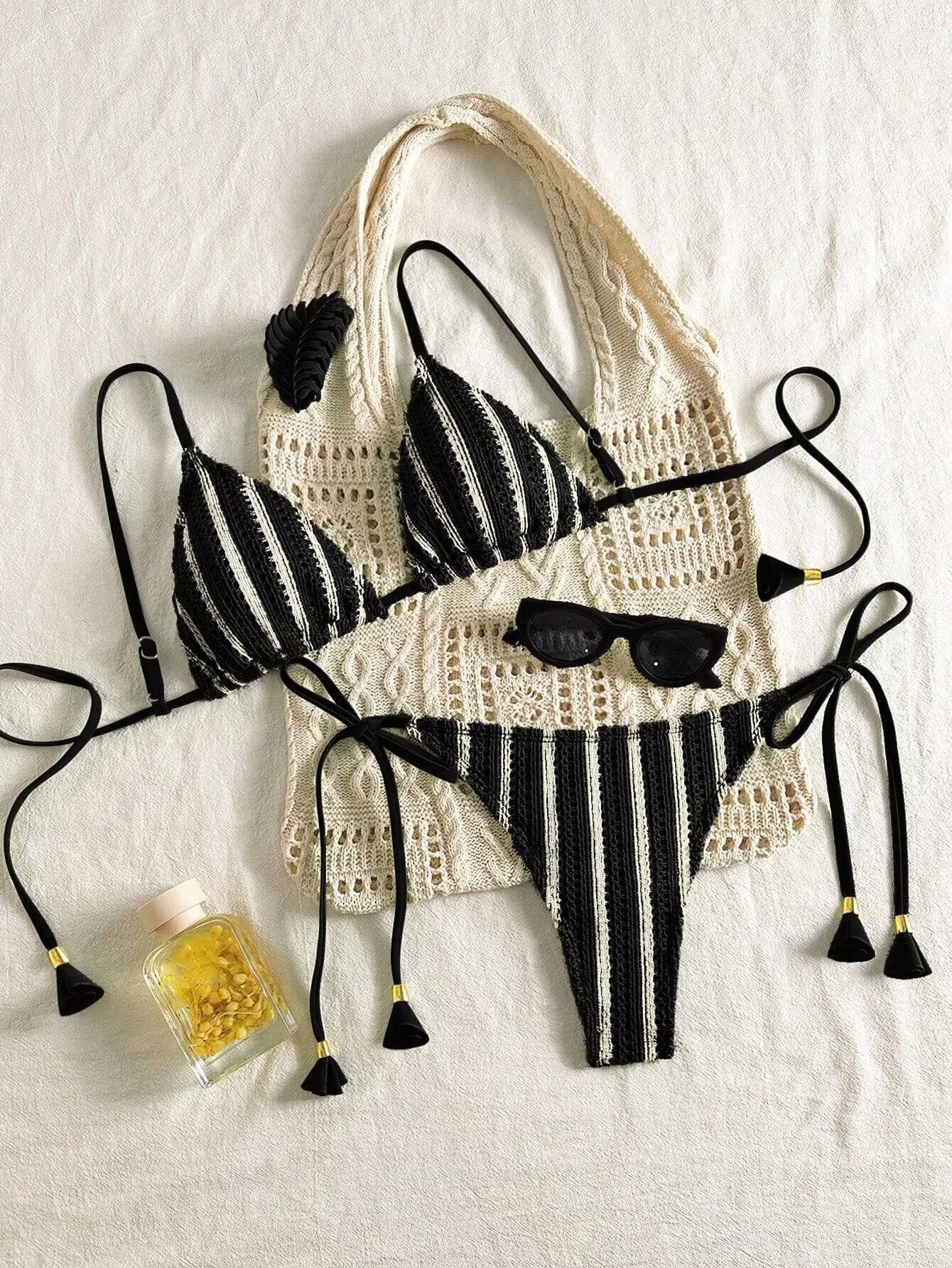 NURO Special fabric halter neck bikini suit