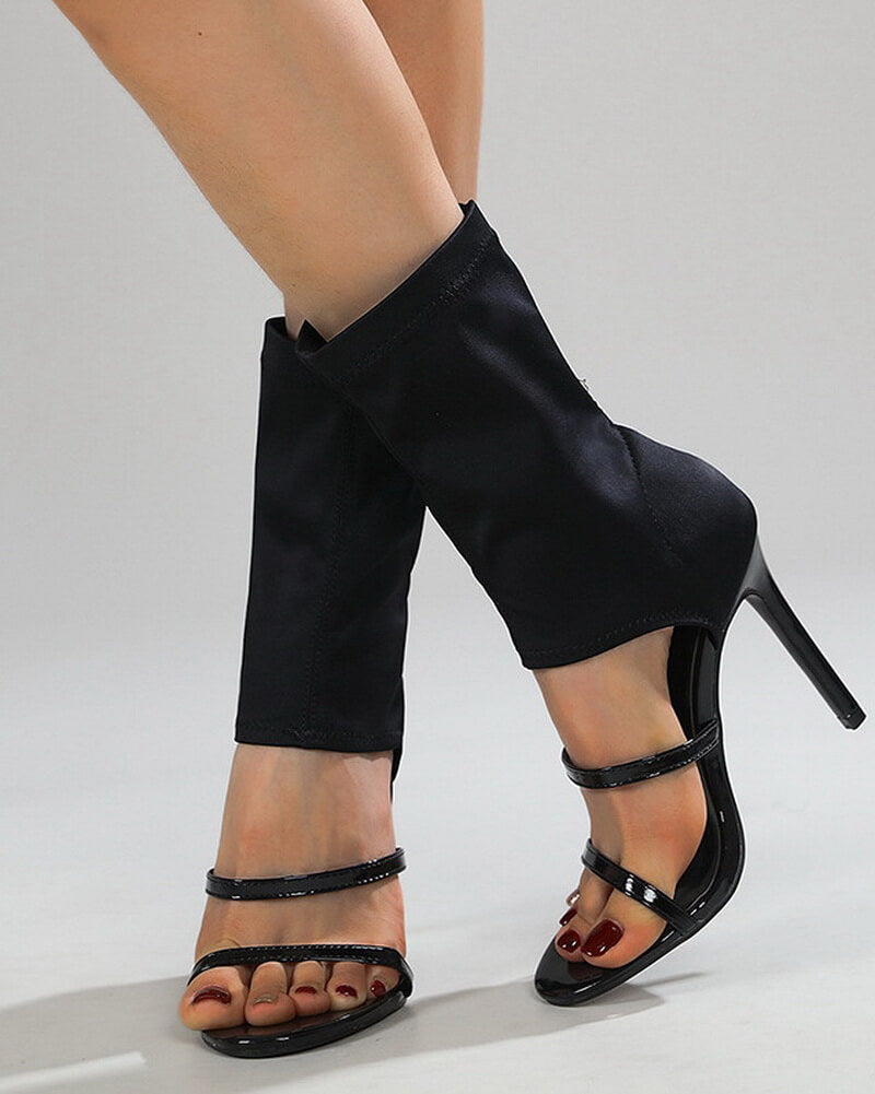 NURO Split-Toe Stiletto Ankle Boot Sandals for Women