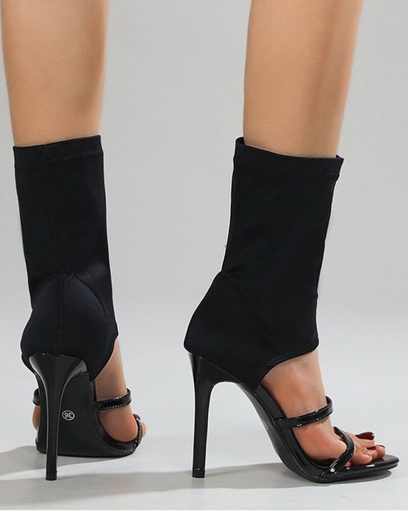NURO Split-Toe Stiletto Ankle Boot Sandals for Women
