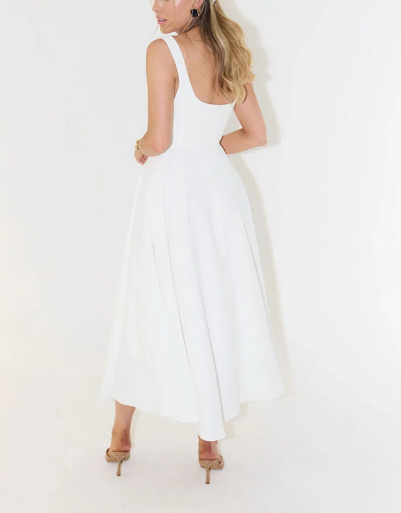 NURO Strappy Backless A-Line Maxi Dress Women's Elegant Formal Gown