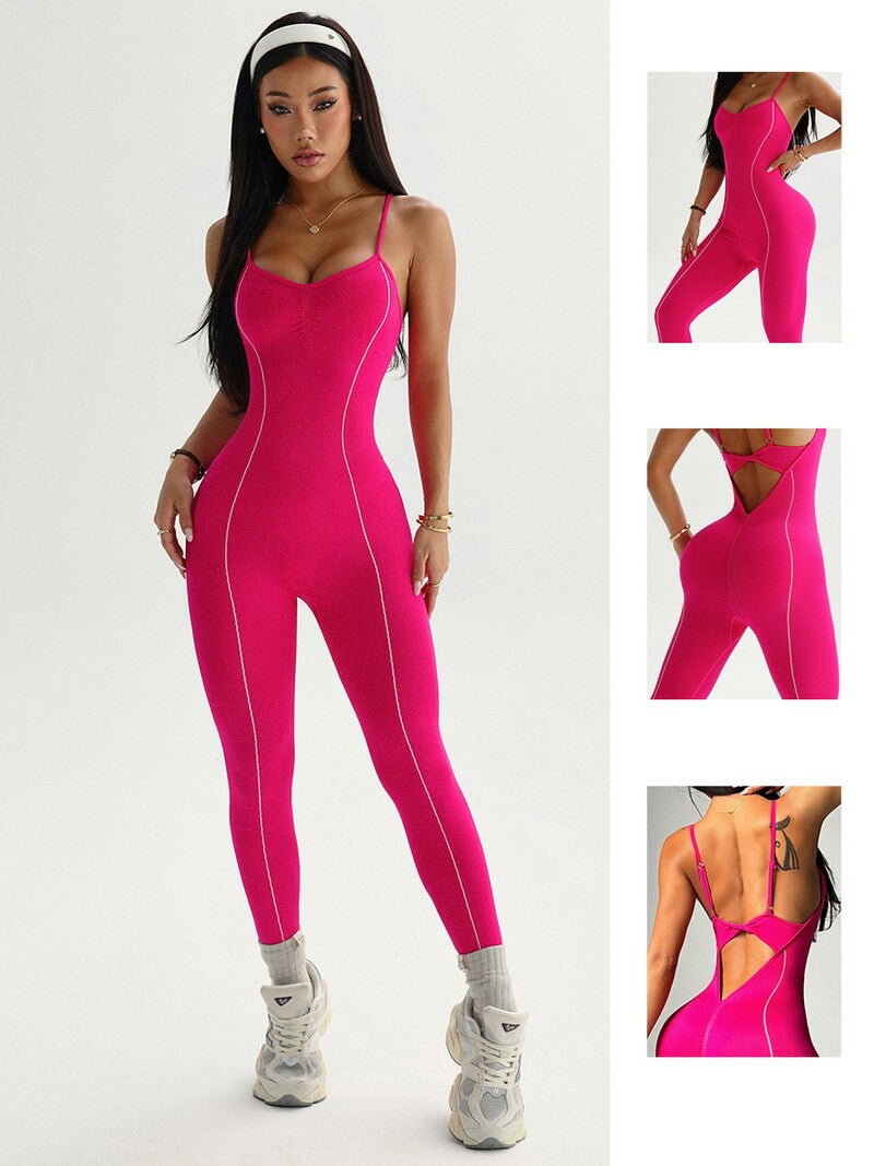 NURO Strappy One-Piece Yoga Bodysuit
