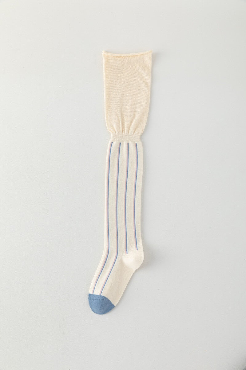 NURO Vertical Stripe Over The Knee Socks for Women and Men