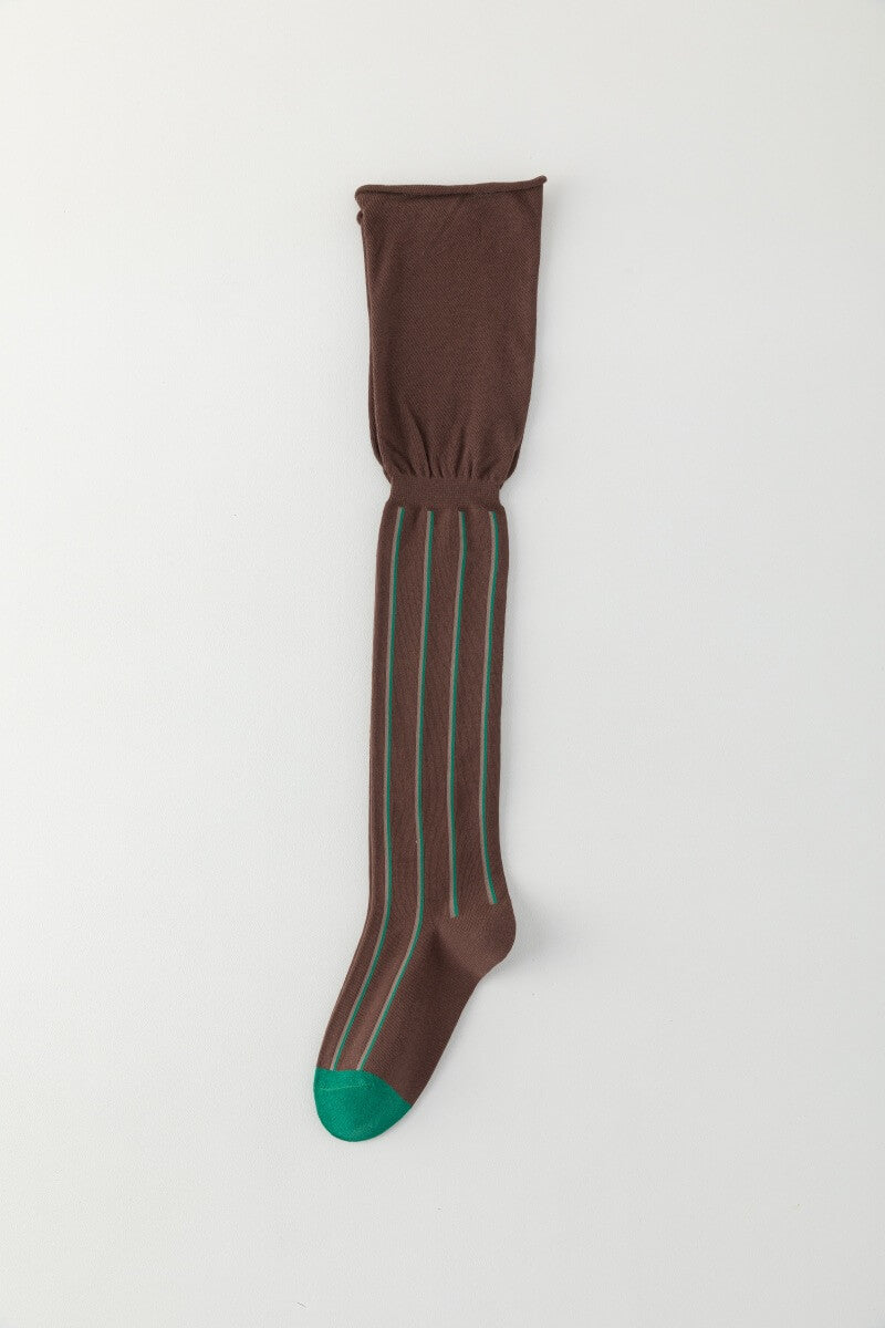 NURO Vertical Stripe Over The Knee Socks for Women and Men