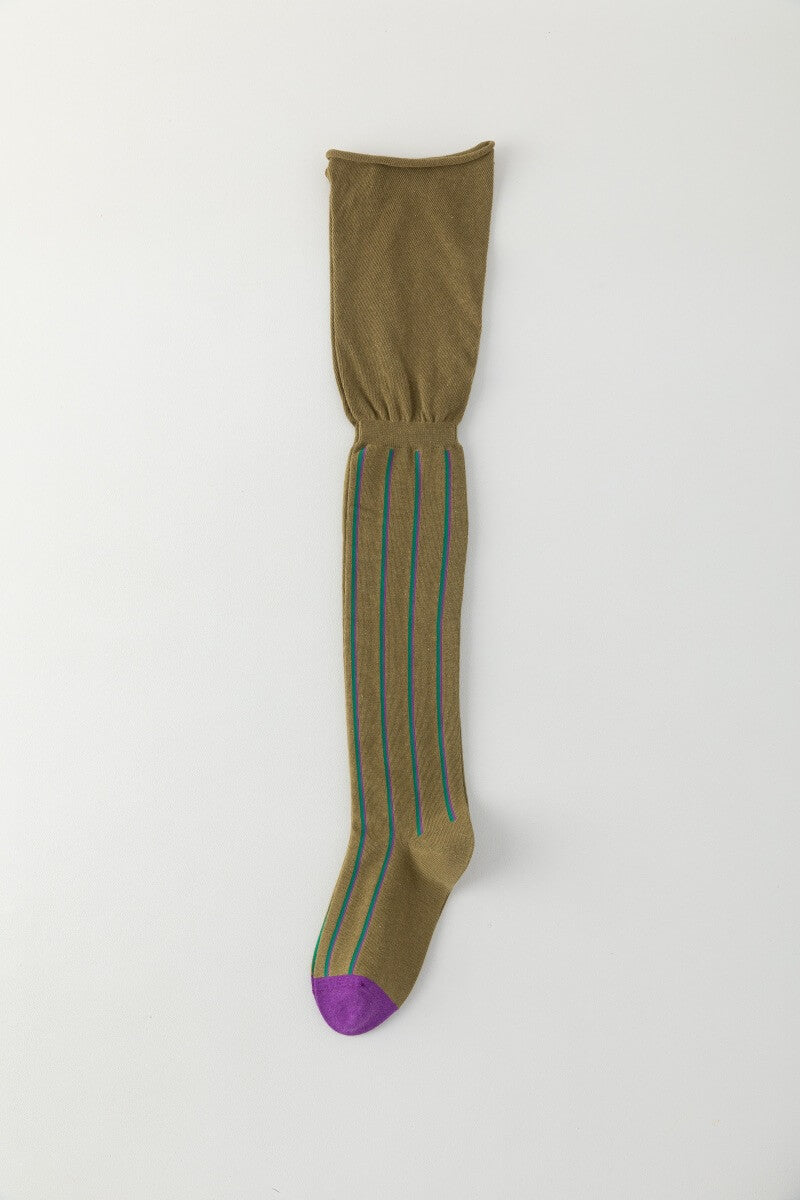 NURO Vertical Stripe Over The Knee Socks for Women and Men