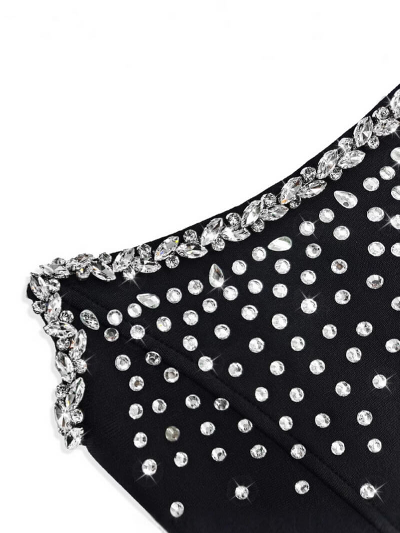 NURO Women's Bandage Mini Dress, Strapless A-Line Cocktail Party Gown