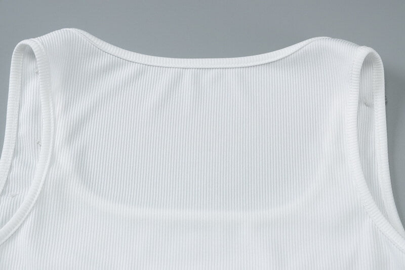 NURO Women's Beaded U-Neck Crop Top, Sexy Sleeveless Bustier for Summer