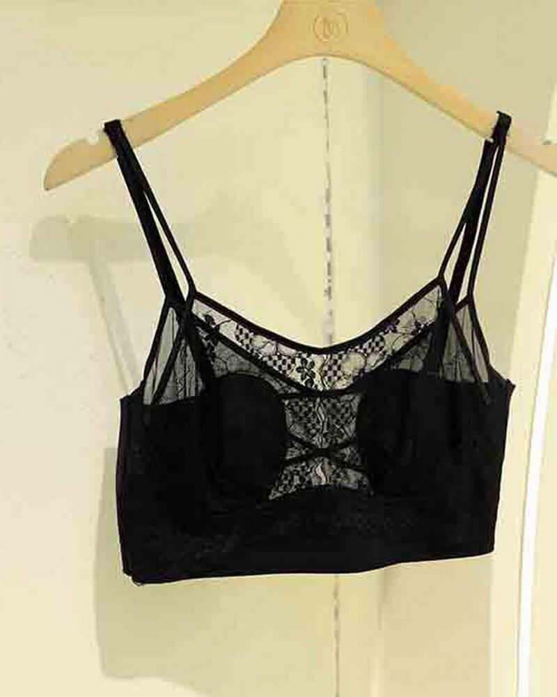 NURO Women's Bunny Ear Seamless Bandeau, Wire-Free Minimizer Bralette