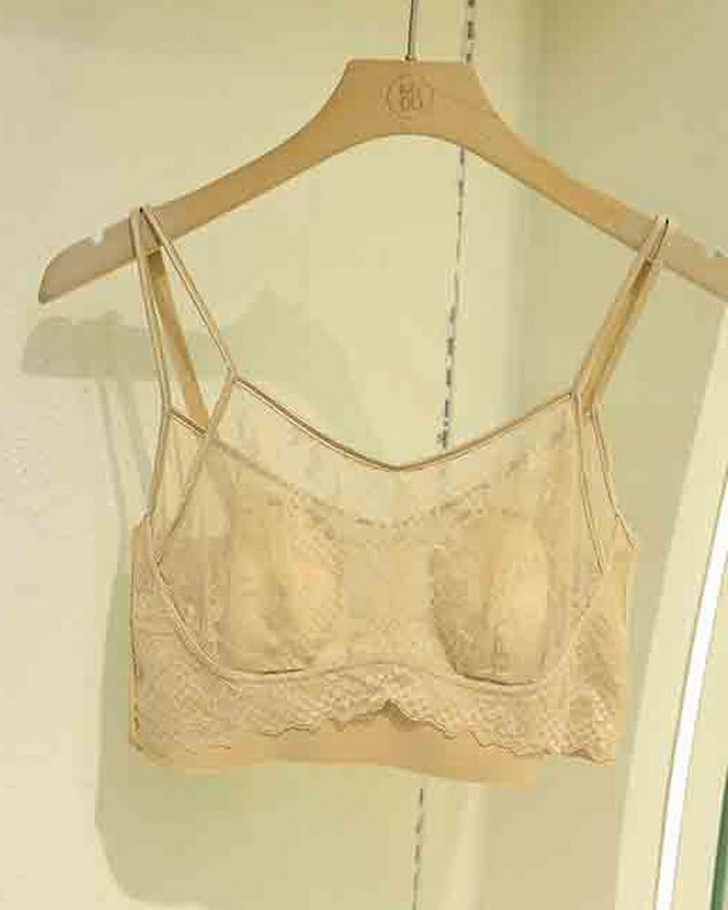 NURO Women's Bunny Ear Seamless Bandeau, Wire-Free Minimizer Bralette