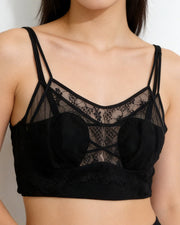 NURO Women's Bunny Ear Seamless Bandeau, Wire-Free Minimizer Bralette