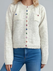 NURO Women's Button Front Cardigan - Long Sleeve Lightweight Knit Sweater, Casual Open Front Cover-Up