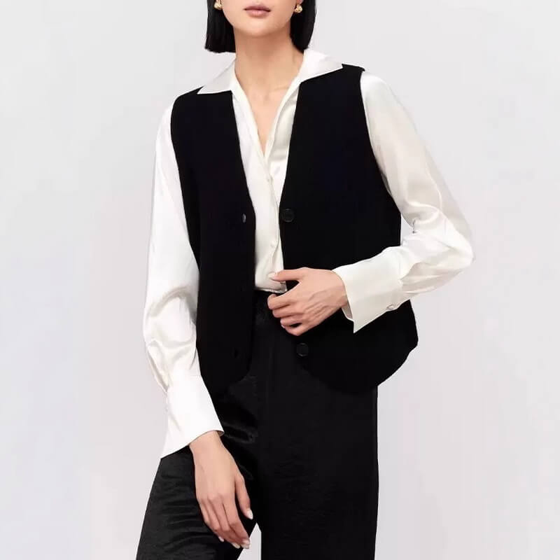 NURO Women's Cardigan Sweater, Long Sleeve V-Neck Open Front Knit Sweater with Three Button Closure