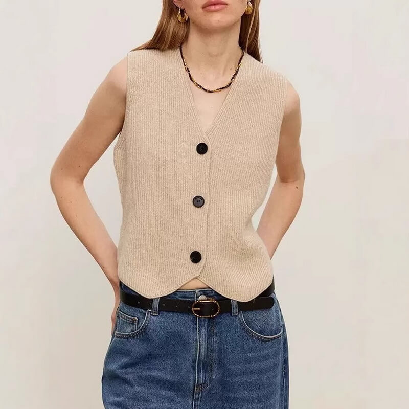 NURO Women's Cardigan Sweater, Long Sleeve V-Neck Open Front Knit Sweater with Three Button Closure