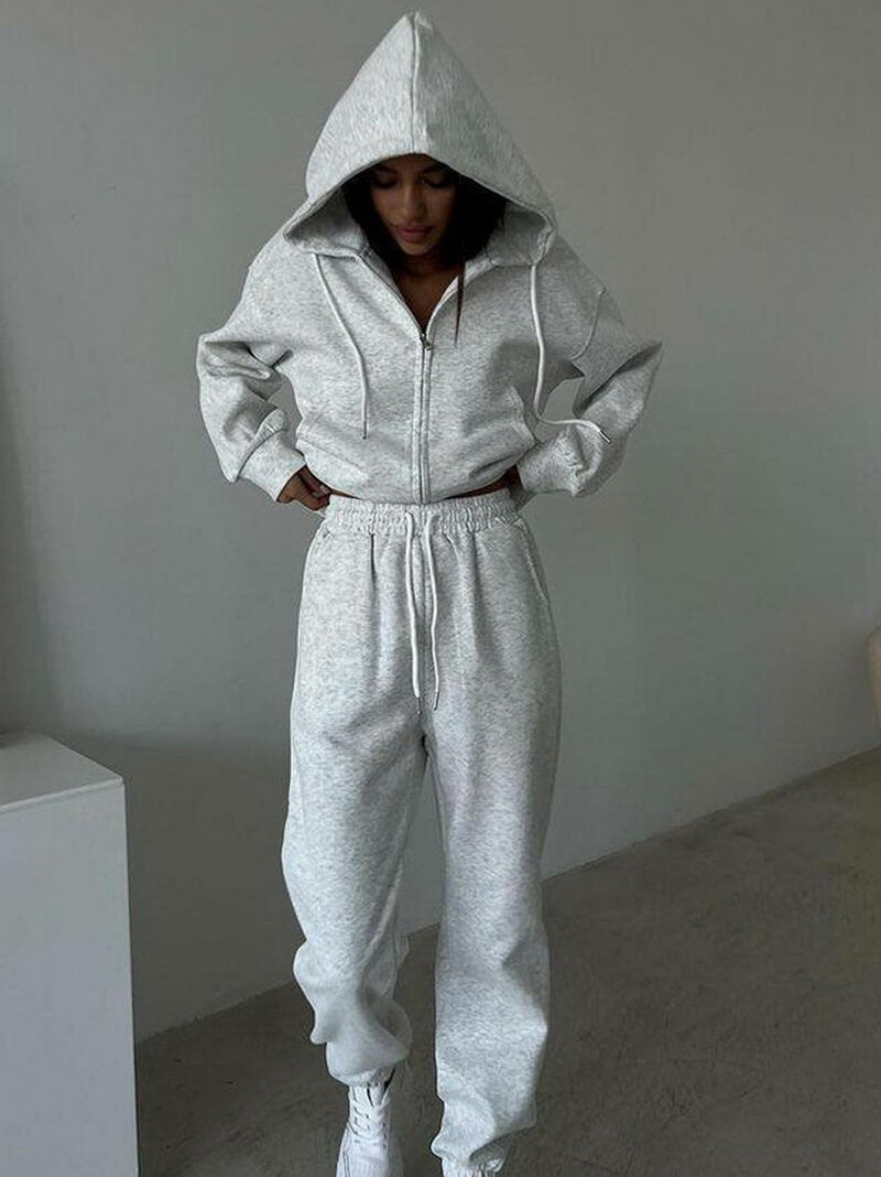 NURO Women's Casual Hoodie and Jogger Set - Two Piece Lounge Outfit