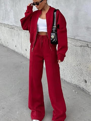 NURO Women's Casual Two Piece Lounge Set - Long Sleeve Top and Jogger Pants